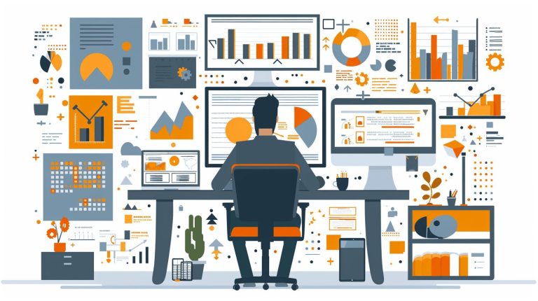 person sitting planning on the computer